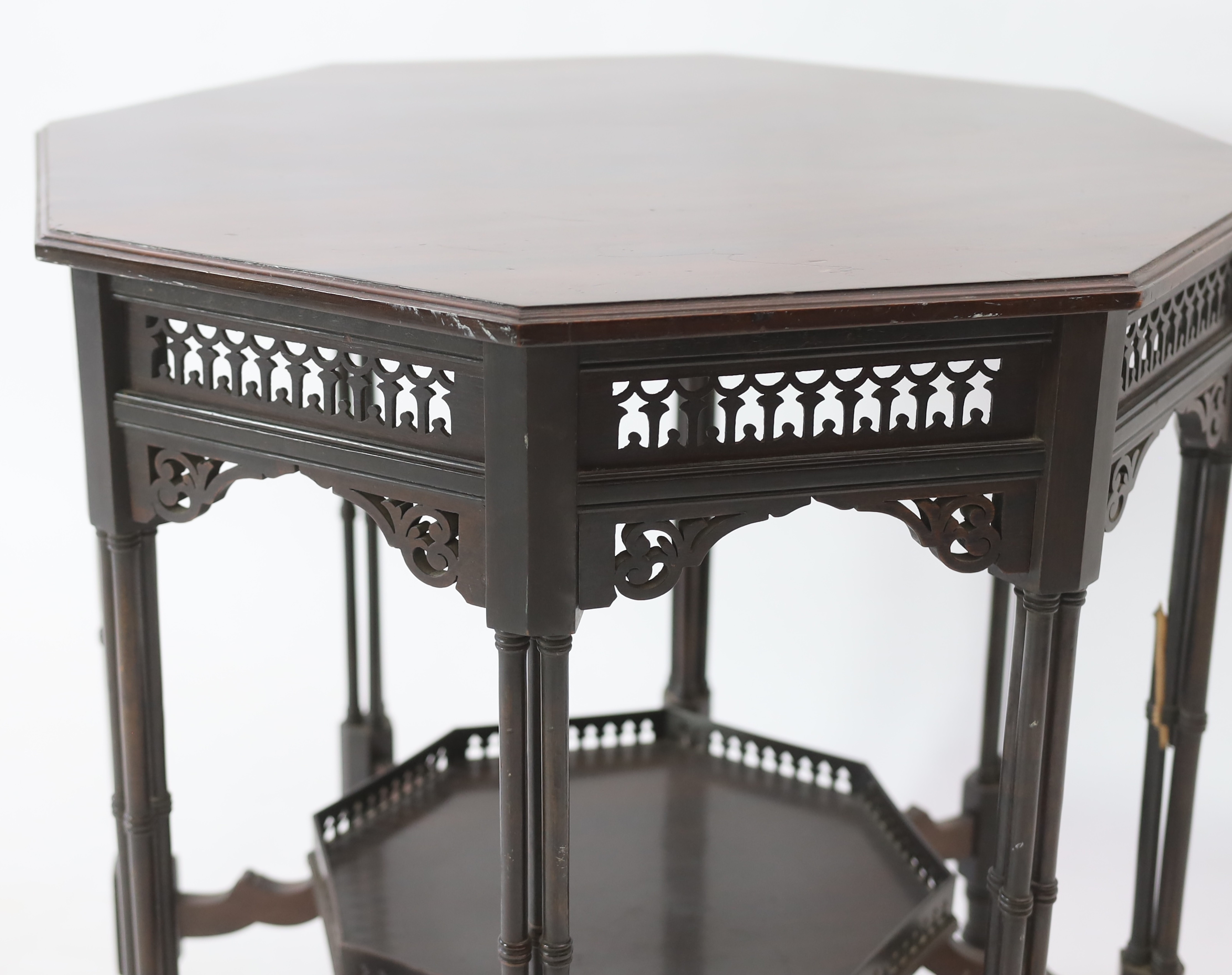 Royal Furniture: A late Victorian ebonised mahogany occasional table